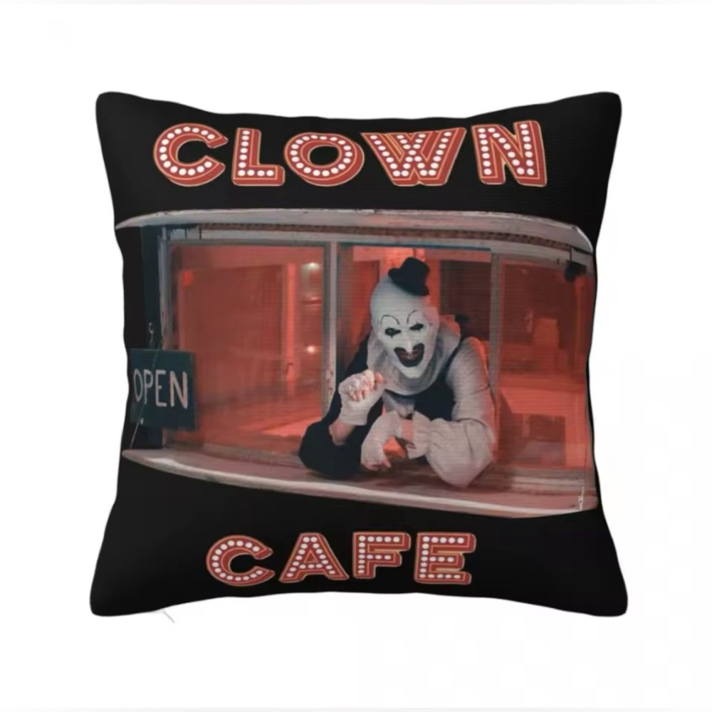 Horror Clown Movie Art Terrifier Pillowcase Double-sided Printing Fabric Cushion
